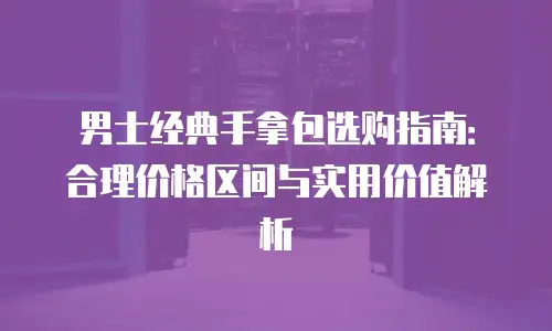 男士经典手拿包选购指南：合理价格区间与实用价值解析