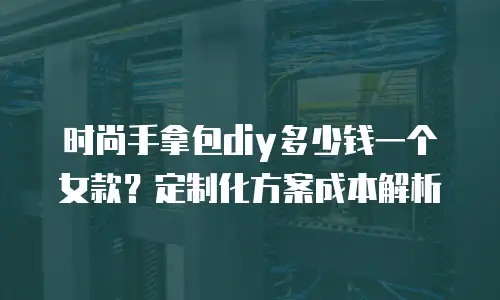 时尚手拿包diy多少钱一个女款？定制化方案成本解析
