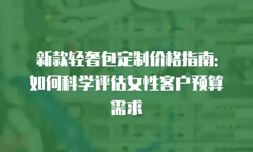 新款轻奢包定制价格指南：如何科学评估女性客户预算需求