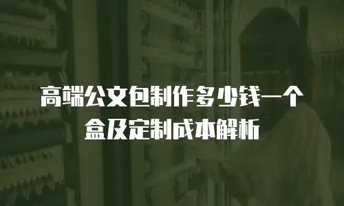 高端公文包制作多少钱一个盒及定制成本解析