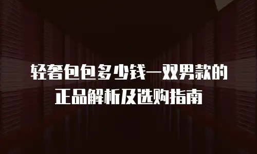 轻奢包包多少钱一双男款的正品解析及选购指南