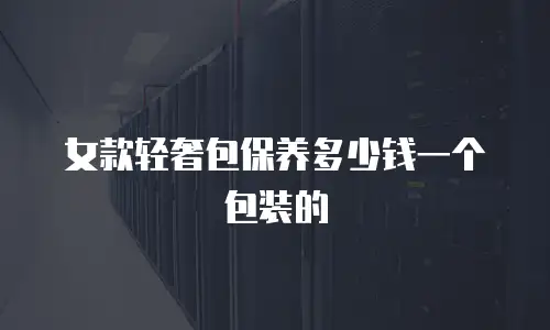 女款轻奢包保养多少钱一个包装的