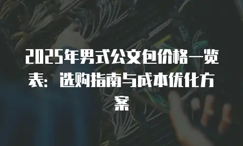 2025年男式公文包价格一览表：选购指南与成本优化方案