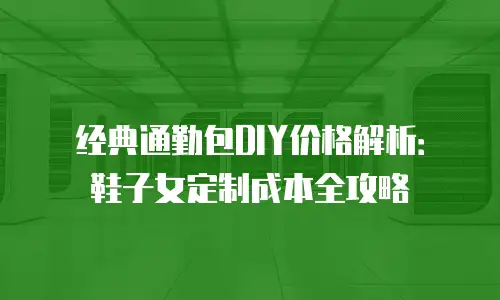 经典通勤包DIY价格解析：鞋子女定制成本全攻略