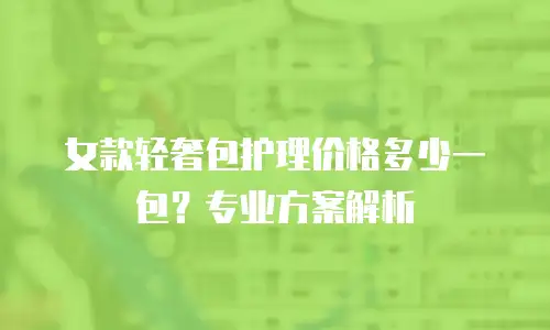 女款轻奢包护理价格多少一包？专业方案解析
