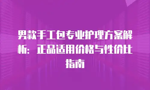 男款手工包专业护理方案解析：正品适用价格与性价比指南