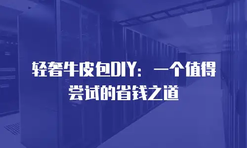 轻奢牛皮包DIY：一个值得尝试的省钱之道