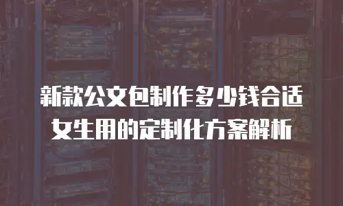 新款公文包制作多少钱合适女生用的定制化方案解析