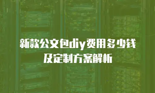 新款公文包diy费用多少钱及定制方案解析