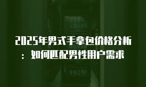 2025年男式手拿包价格分析：如何匹配男性用户需求