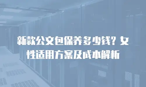 新款公文包保养多少钱？女性适用方案及成本解析
