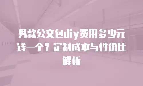 男款公文包diy费用多少元钱一个？定制成本与性价比解析