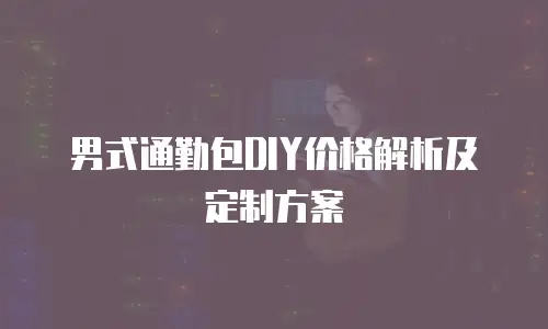 男式通勤包DIY价格解析及定制方案