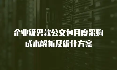 企业级男款公文包月度采购成本解析及优化方案