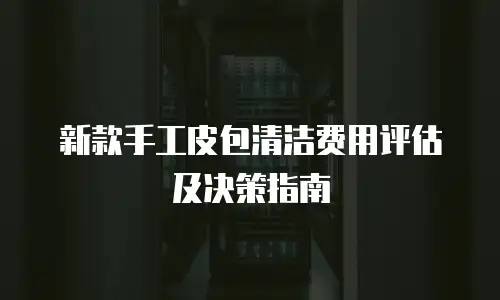 新款手工皮包清洁费用评估及决策指南