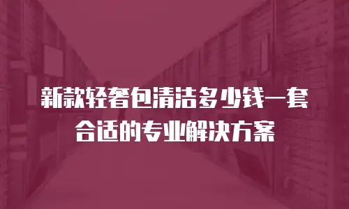 新款轻奢包清洁多少钱一套合适的专业解决方案