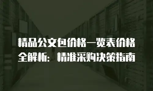 精品公文包价格一览表价格全解析：精准采购决策指南