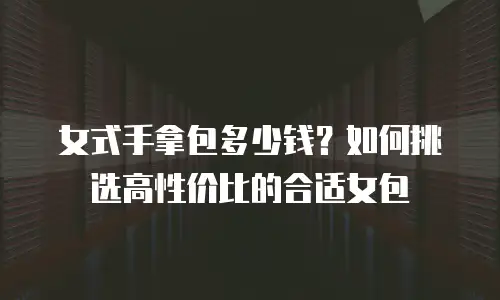 女式手拿包多少钱？如何挑选高性价比的合适女包
