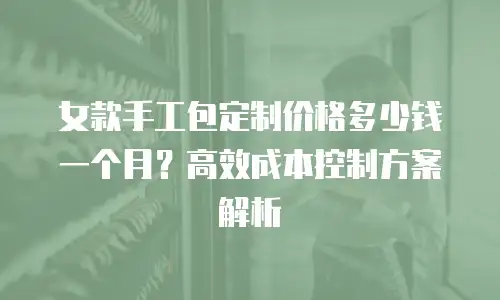 女款手工包定制价格多少钱一个月？高效成本控制方案解析