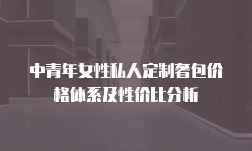 中青年女性私人定制奢包价格体系及性价比分析