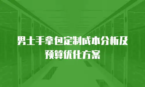 男士手拿包定制成本分析及预算优化方案
