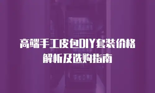 高端手工皮包DIY套装价格解析及选购指南