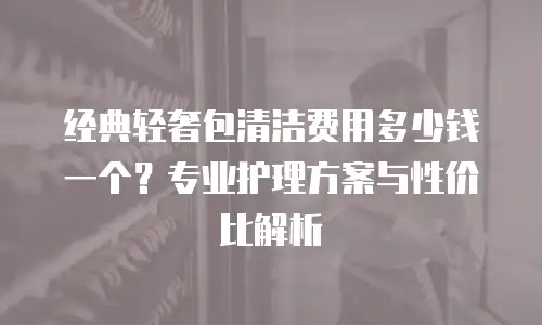 经典轻奢包清洁费用多少钱一个？专业护理方案与性价比解析