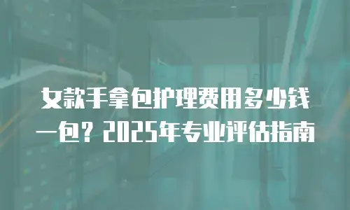 女款手拿包护理费用多少钱一包？2025年专业评估指南