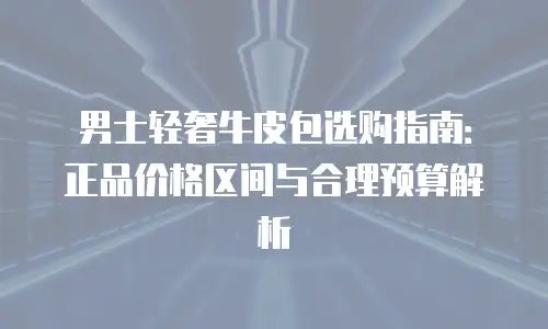 男士轻奢牛皮包选购指南：正品价格区间与合理预算解析