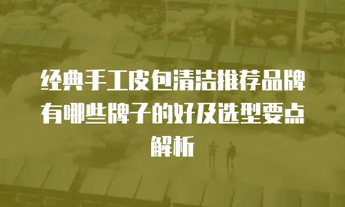 经典手工皮包清洁推荐品牌有哪些牌子的好及选型要点解析