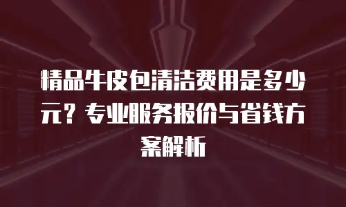 精品牛皮包清洁费用是多少元？专业服务报价与省钱方案解析