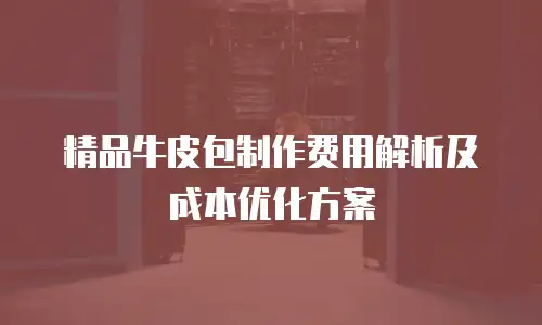 精品牛皮包制作费用解析及成本优化方案