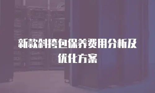 新款斜挎包保养费用分析及优化方案