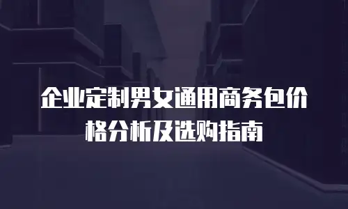 企业定制男女通用商务包价格分析及选购指南