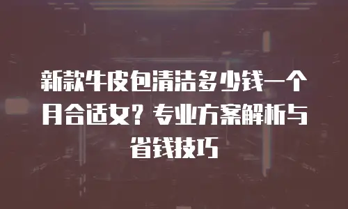 新款牛皮包清洁多少钱一个月合适女？专业方案解析与省钱技巧
