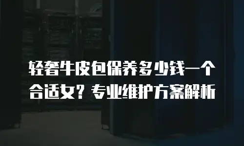 轻奢牛皮包保养多少钱一个合适女？专业维护方案解析