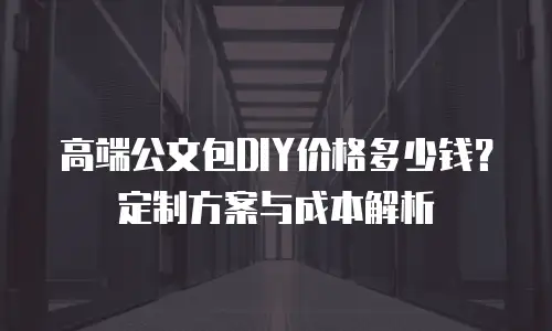 高端公文包DIY价格多少钱？定制方案与成本解析
