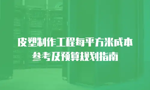 皮塑制作工程每平方米成本参考及预算规划指南
