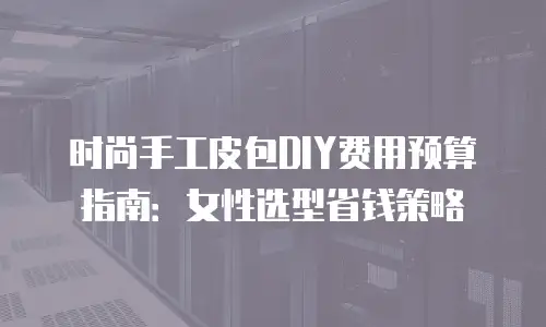 时尚手工皮包DIY费用预算指南：女性选型省钱策略