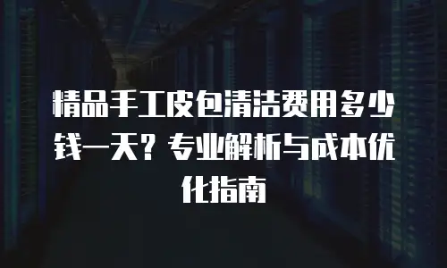 精品手工皮包清洁费用多少钱一天？专业解析与成本优化指南