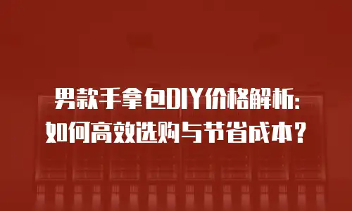 男款手拿包DIY价格解析：如何高效选购与节省成本？