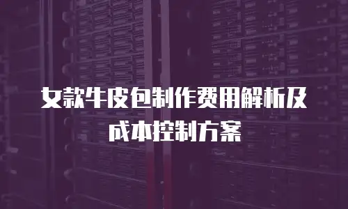 女款牛皮包制作费用解析及成本控制方案
