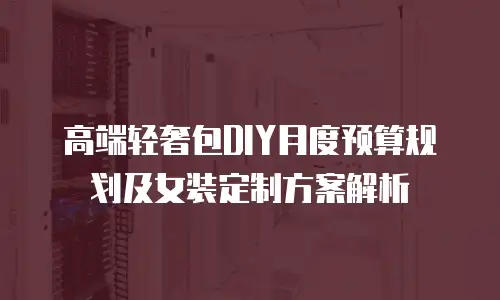 高端轻奢包DIY月度预算规划及女装定制方案解析