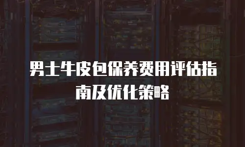 男士牛皮包保养费用评估指南及优化策略