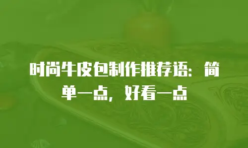 时尚牛皮包制作推荐语：简单一点，好看一点