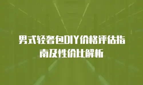男式轻奢包DIY价格评估指南及性价比解析