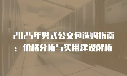 2025年男式公文包选购指南：价格分析与实用建议解析