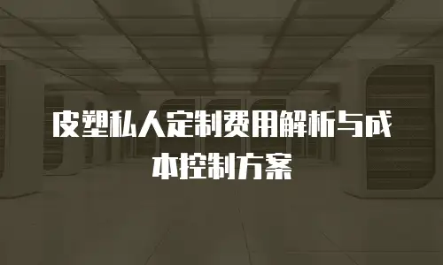 皮塑私人定制费用解析与成本控制方案