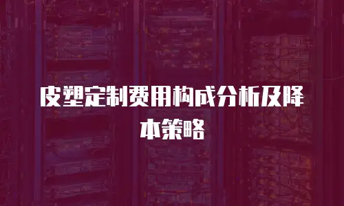 皮塑定制费用构成分析及降本策略