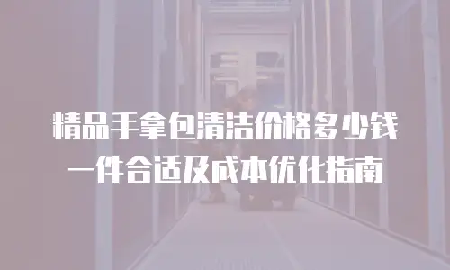 精品手拿包清洁价格多少钱一件合适及成本优化指南